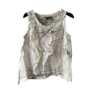 Eleven Stitch Design Marble Tank Top XS Gray White Sleeveless Made in USA